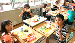 7月16日～19日　小学校の給食時間、家庭での取り組み